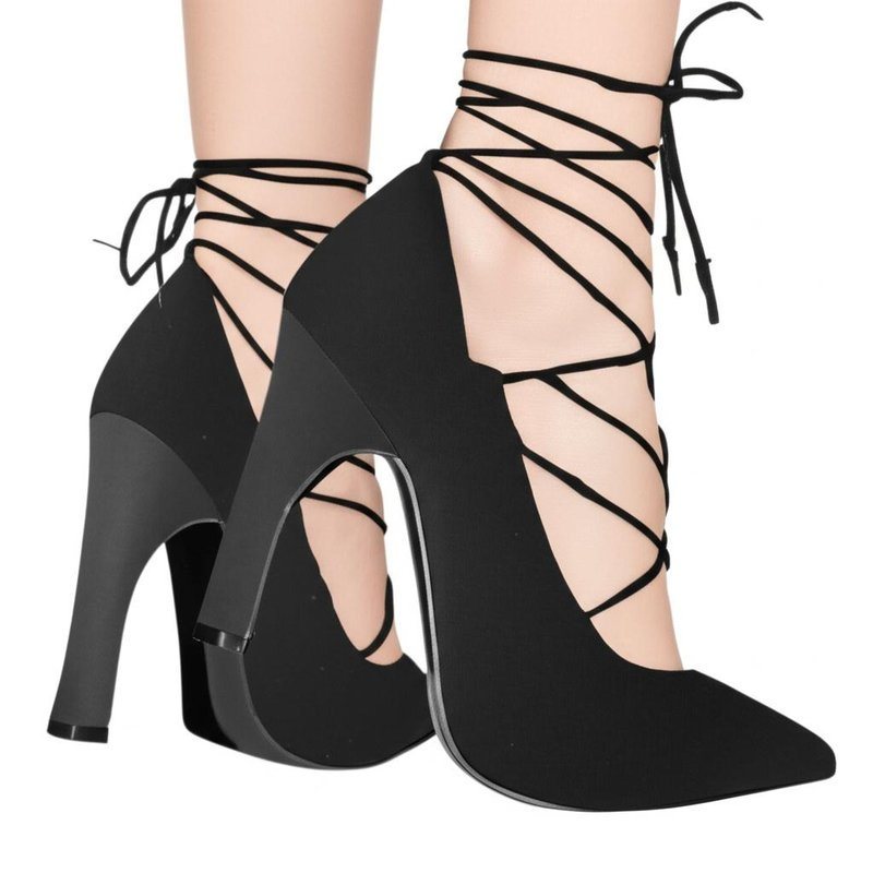 High Heel Womens Footwears with Lace-up Closure Type and Slip-resistant Performance